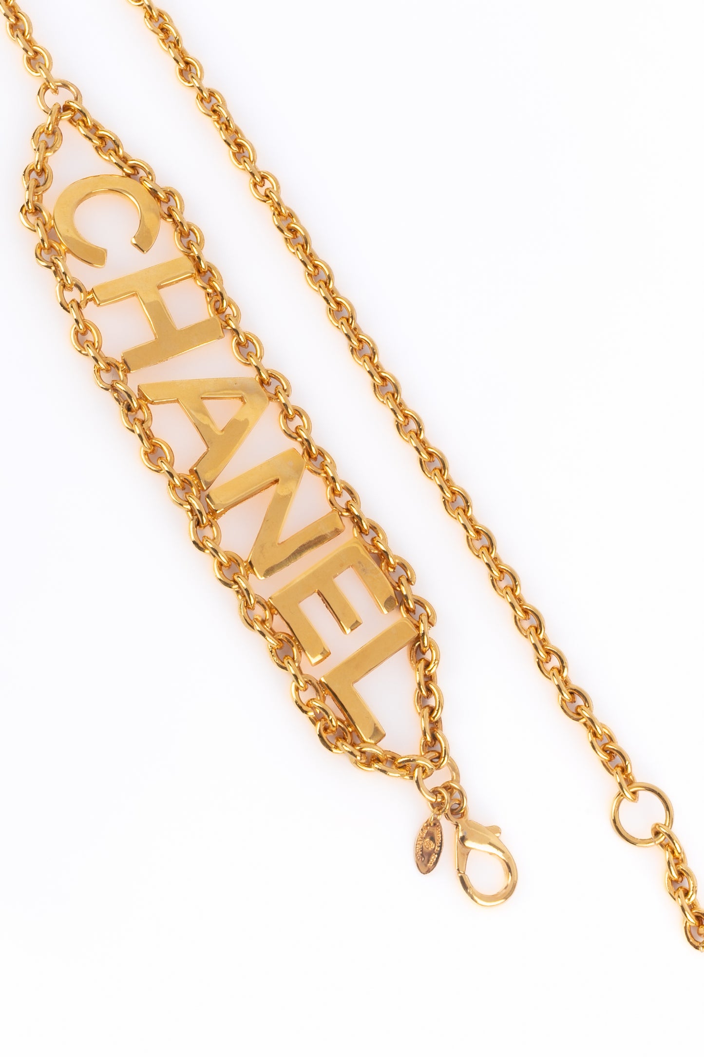 Ceinture dorée Chanel 1985-1990's