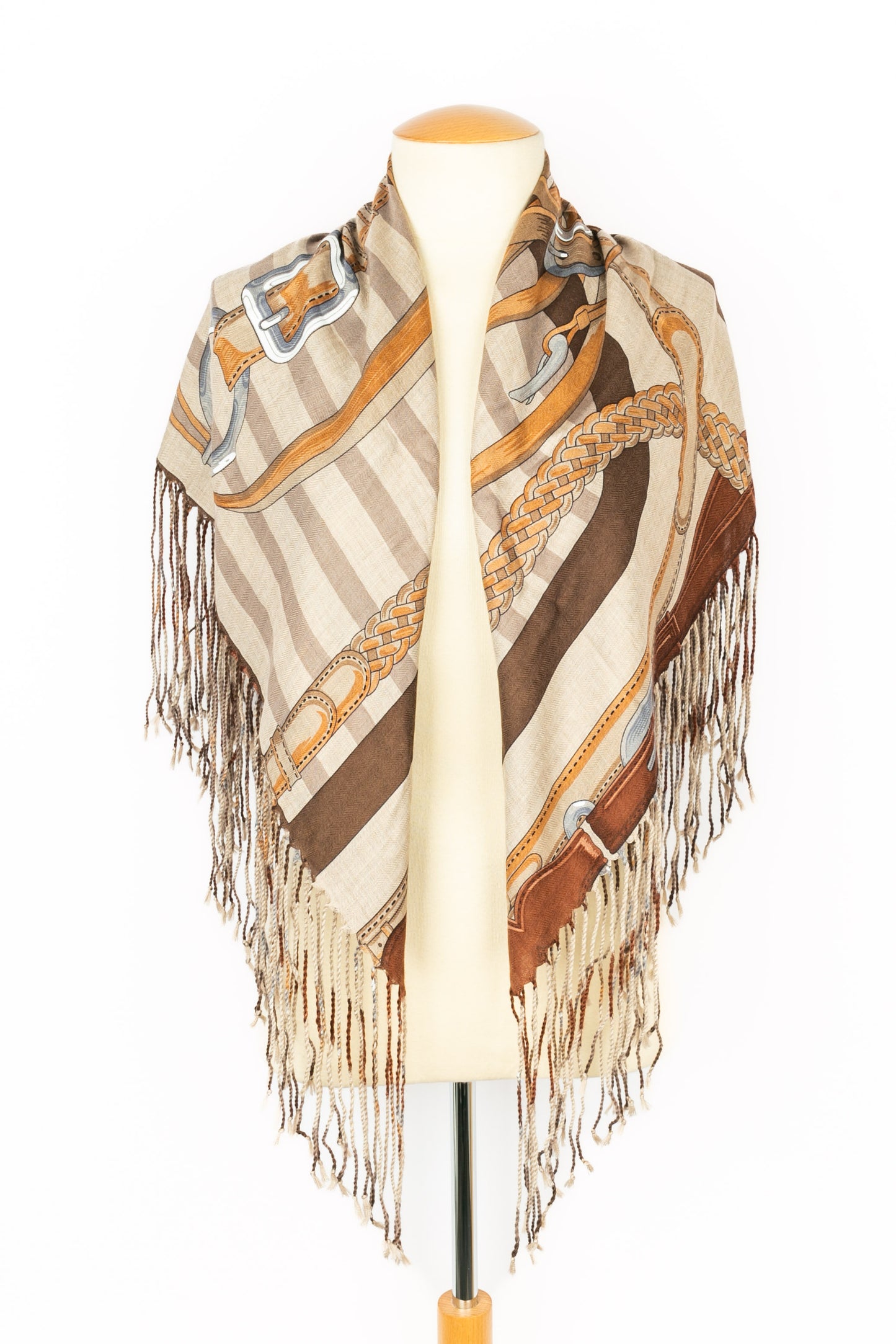 Foulard "Coaching" en cachemire Hermès