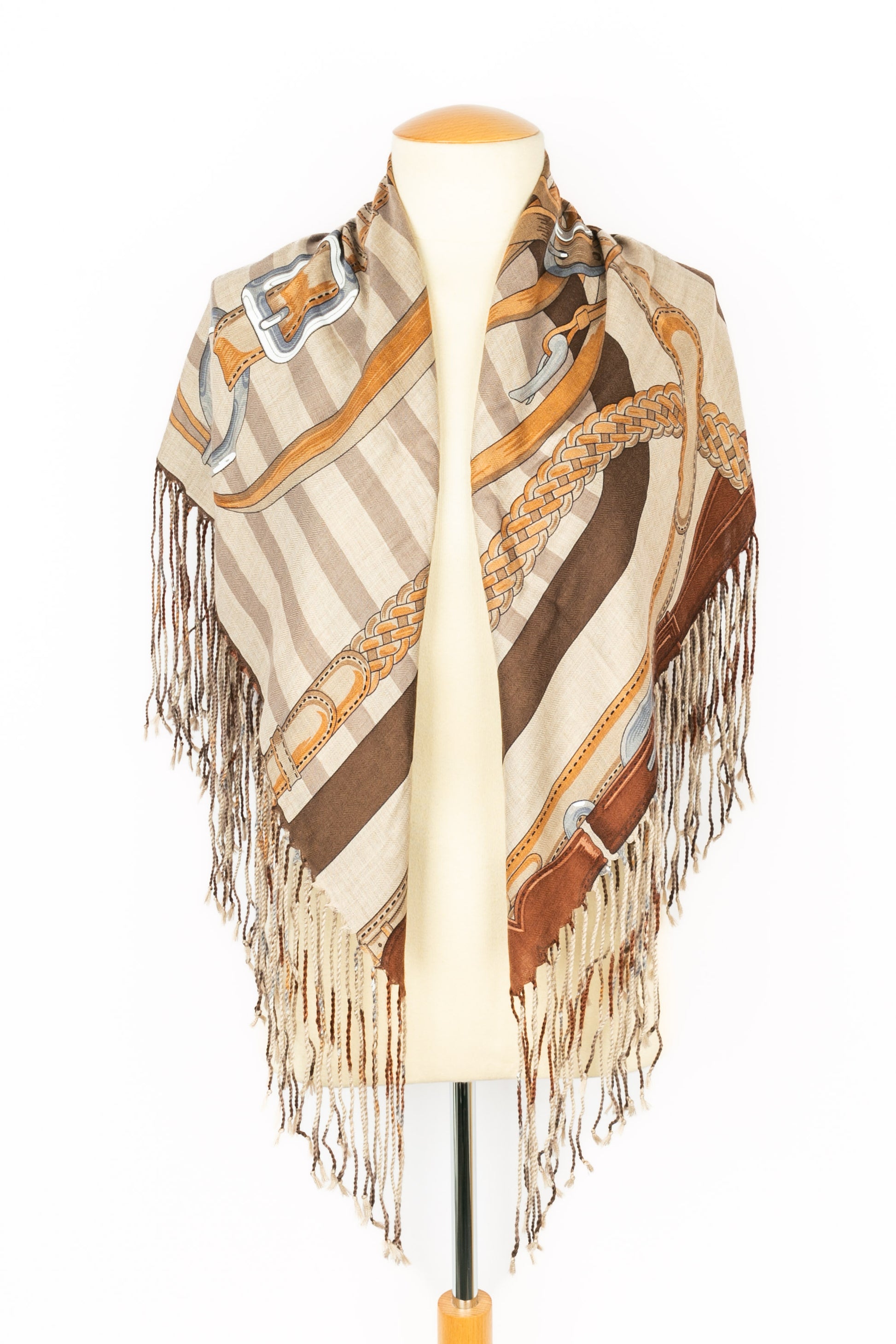 Foulard "Coaching" en cachemire Hermès