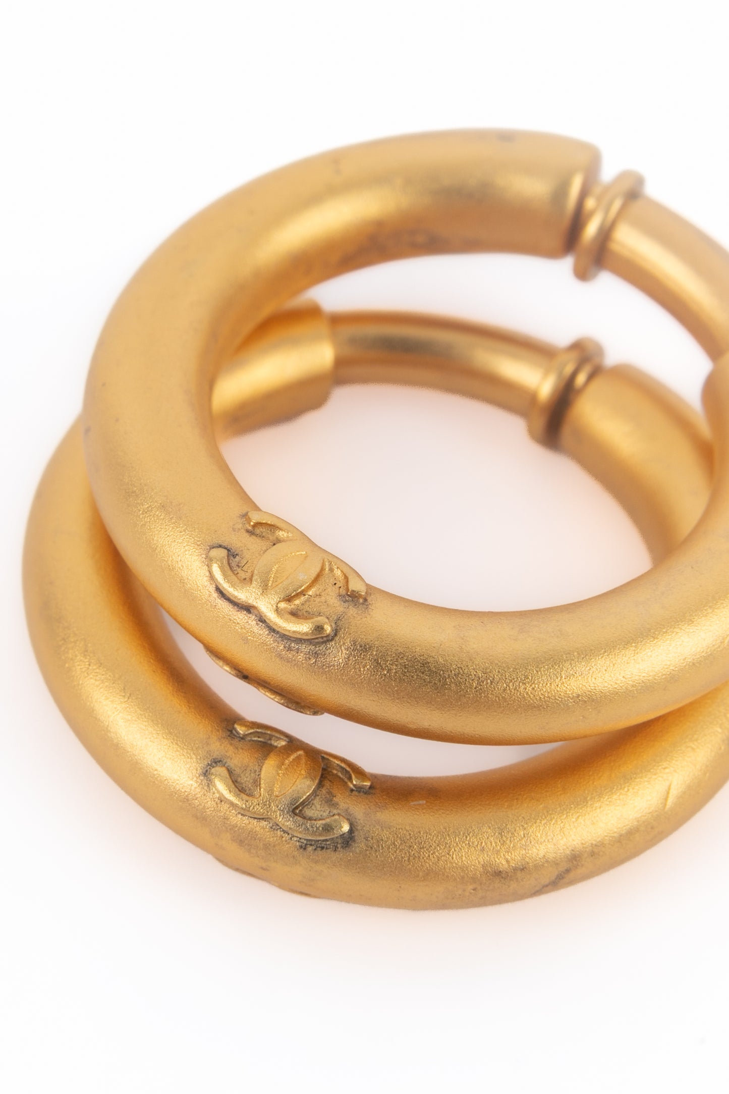 Boucles d'oreilles créoles Chanel 1996