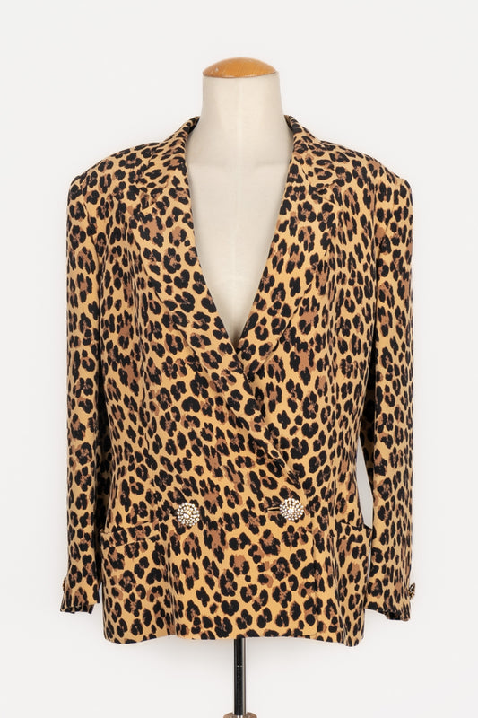 Veste léopard Versace