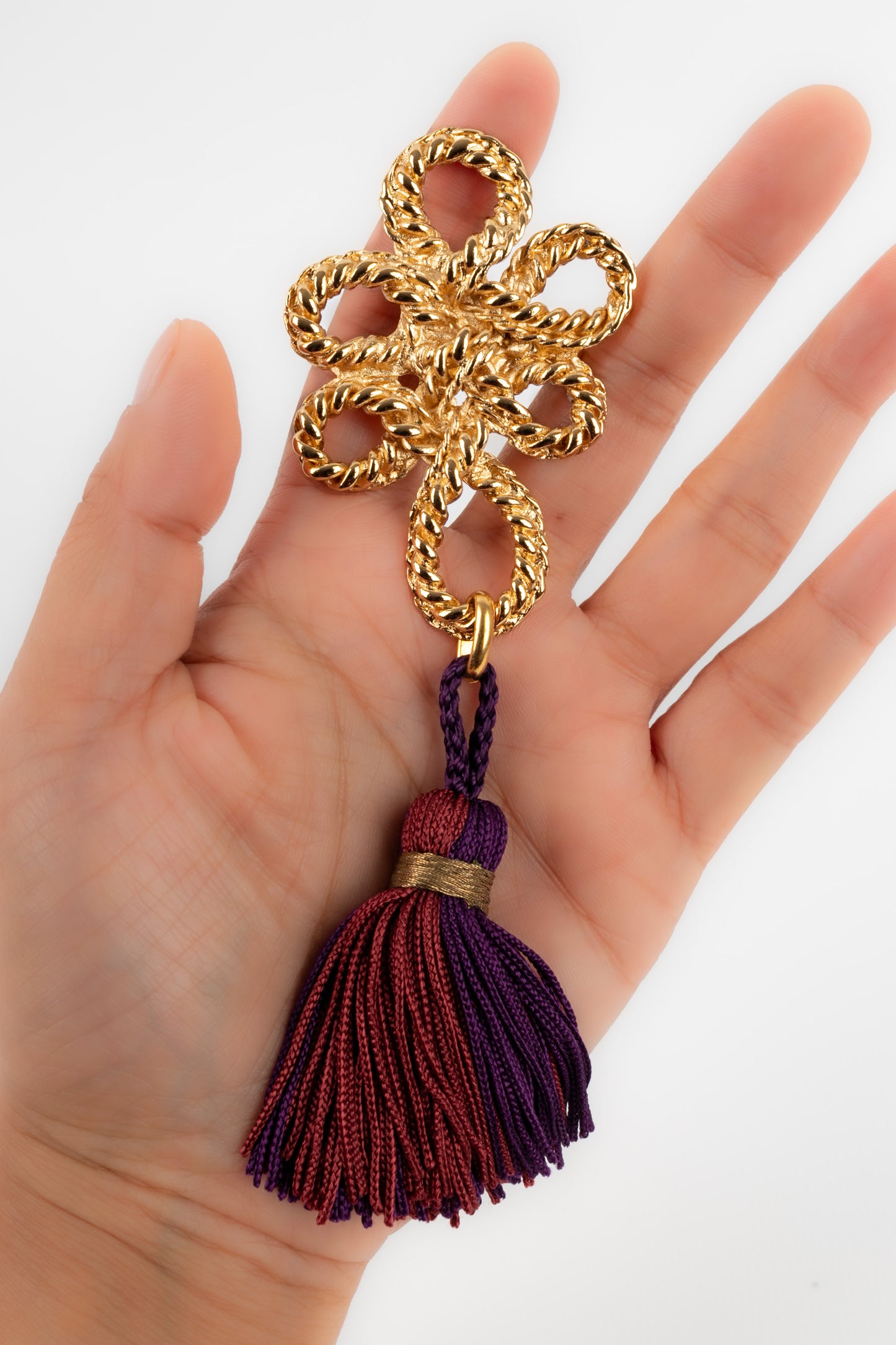 Broche pendentif Yves Saint Laurent Printemps 1993