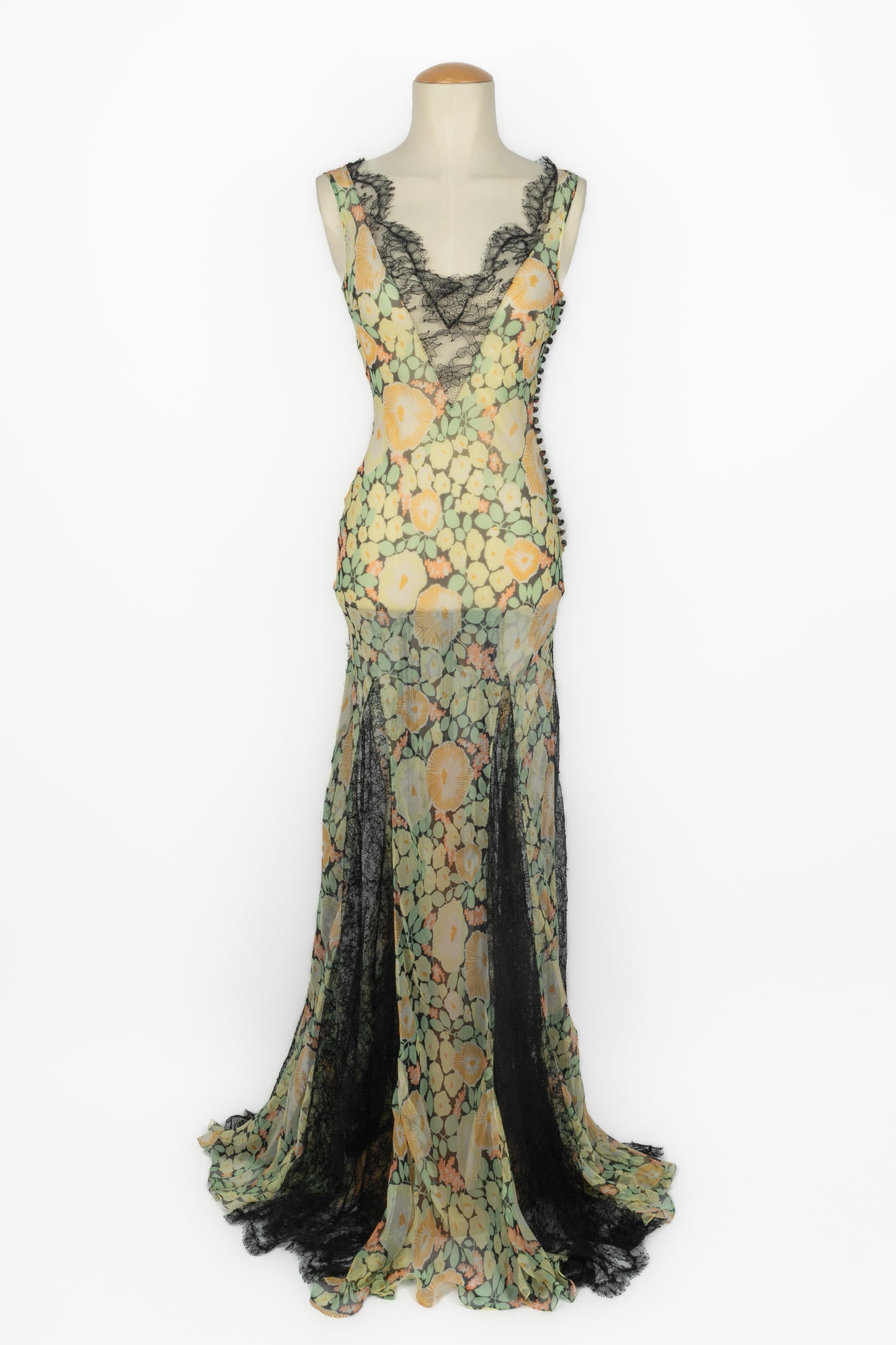 Robe en mousseline Galliano