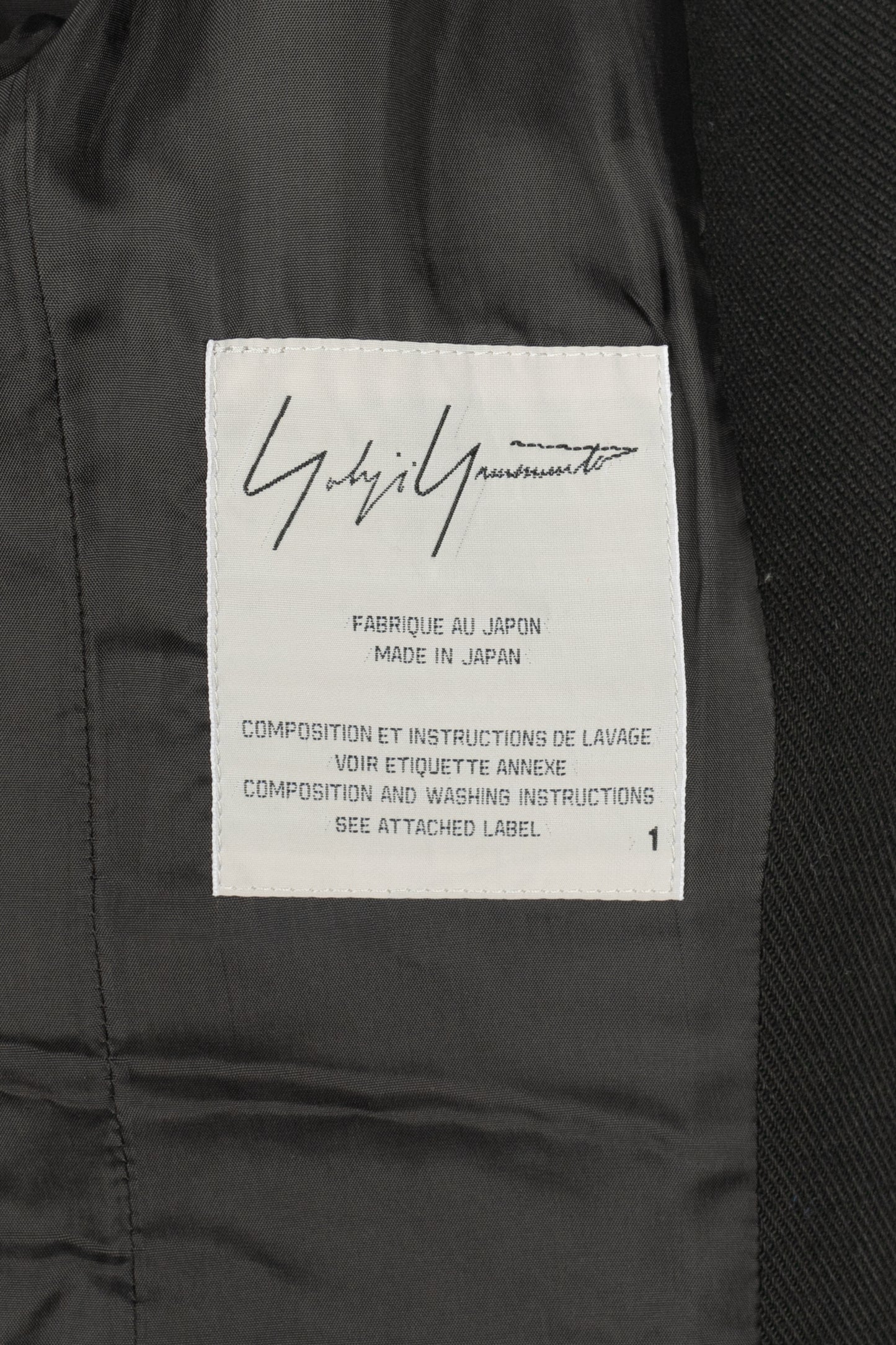 Manteau Yohji Yamamoto
