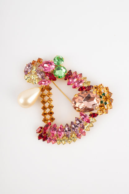 Broche strassée Dior 