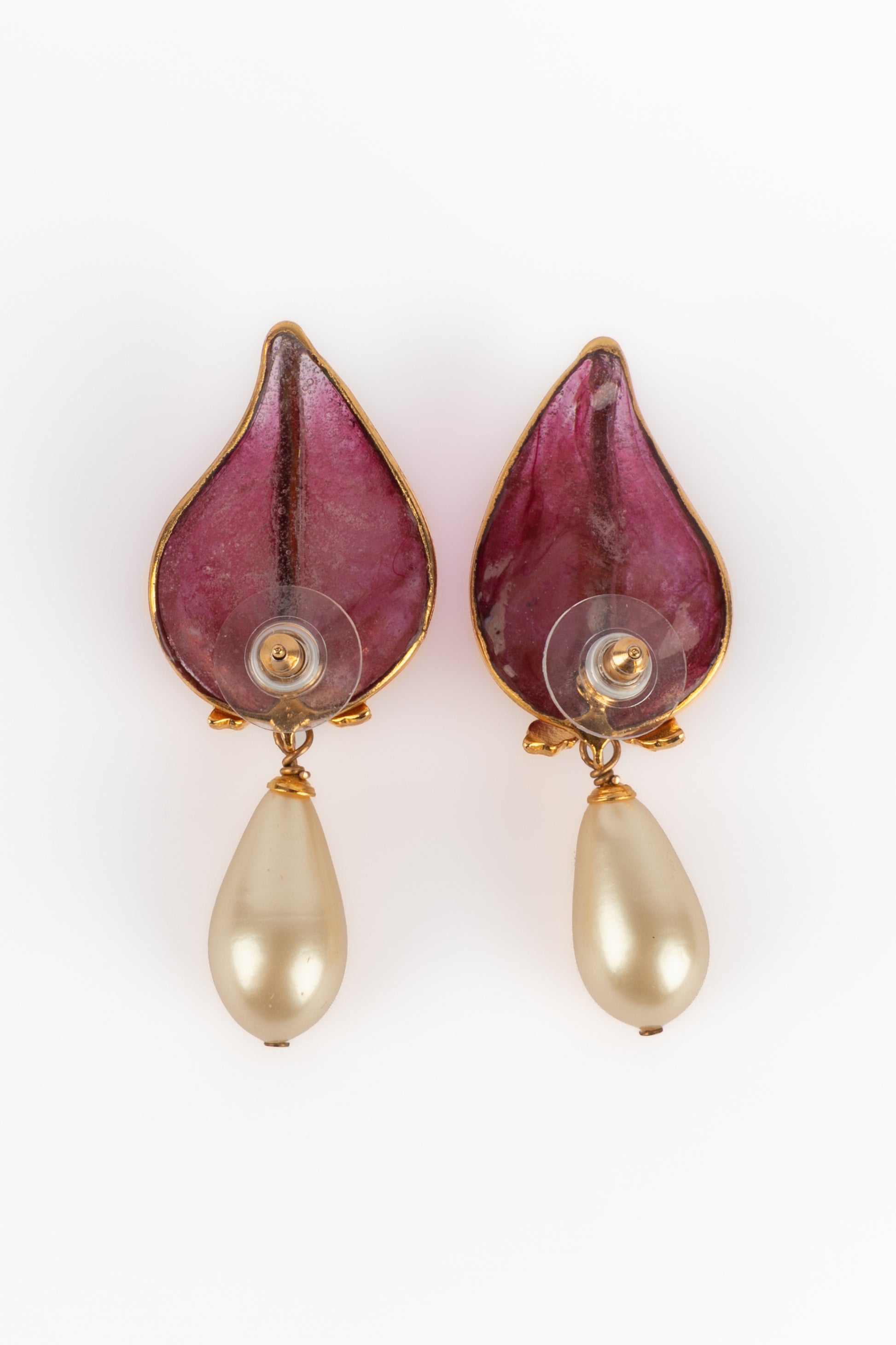 Boucles d'oreilles roses Augustine