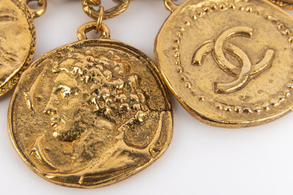 Collier doré Chanel 1985-1990