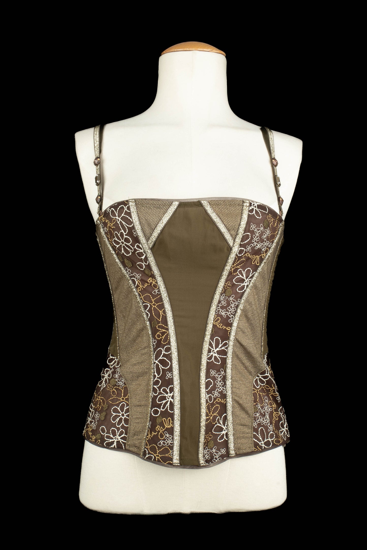 Haut bustier vert John Galliano 