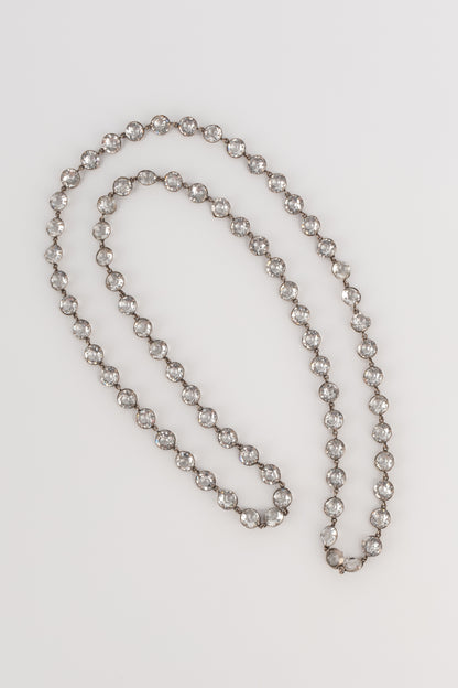 Collier argenté et cristal