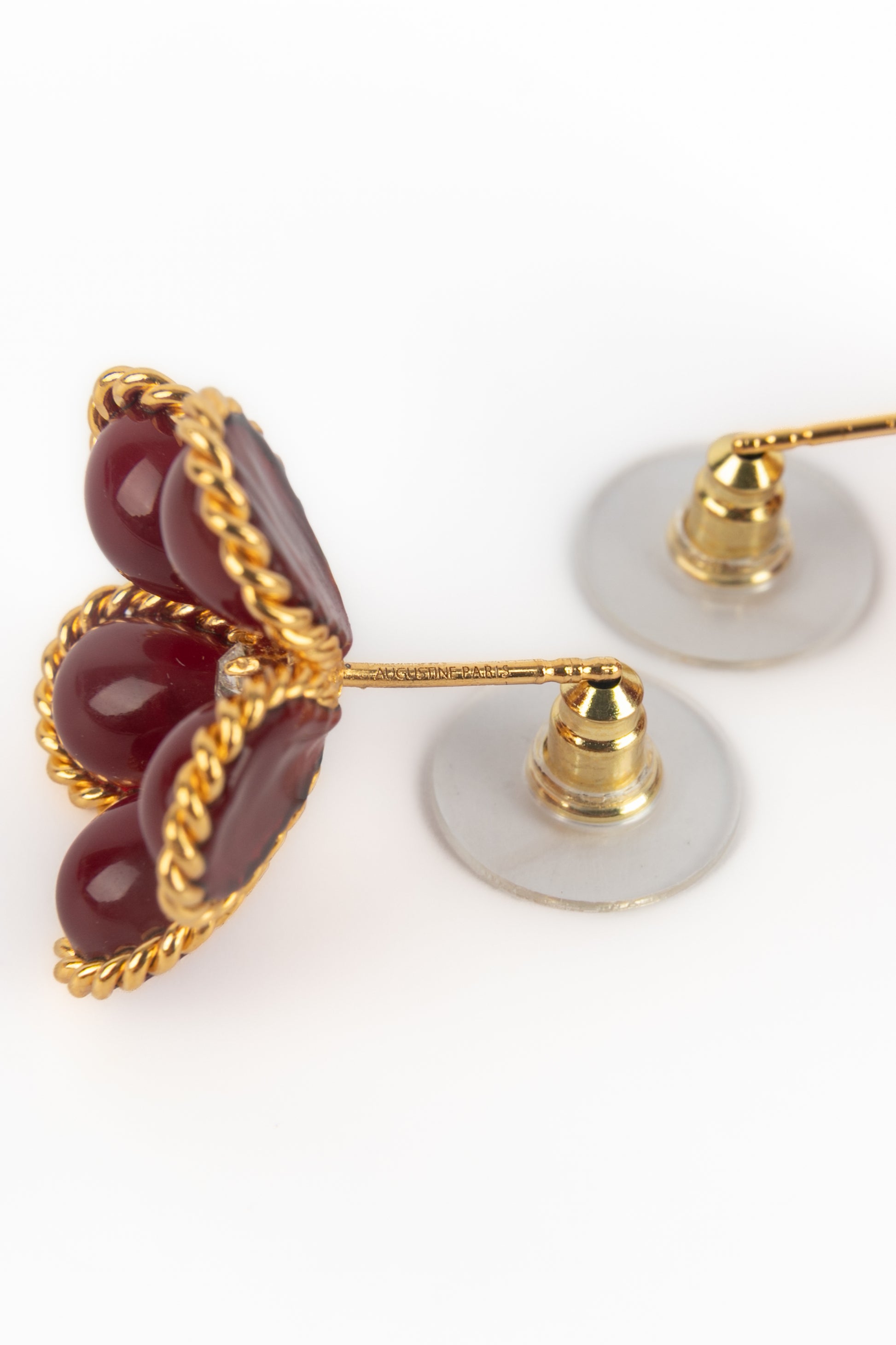 Boucles d'oreilles rouges Augustine