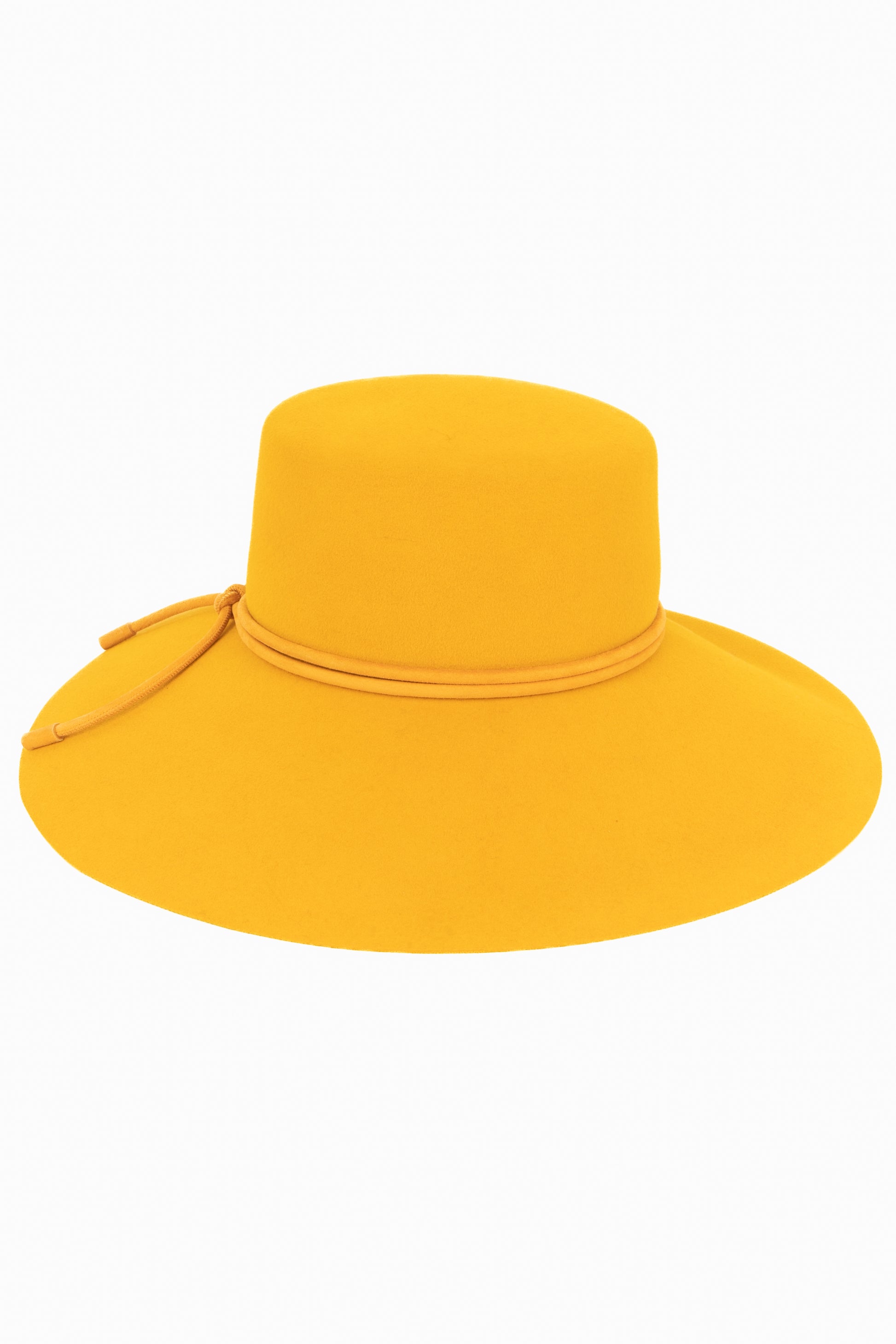Chapeau en feutre jaune Hermès 