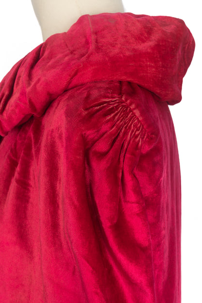 Manteau cape en velours 1920's
