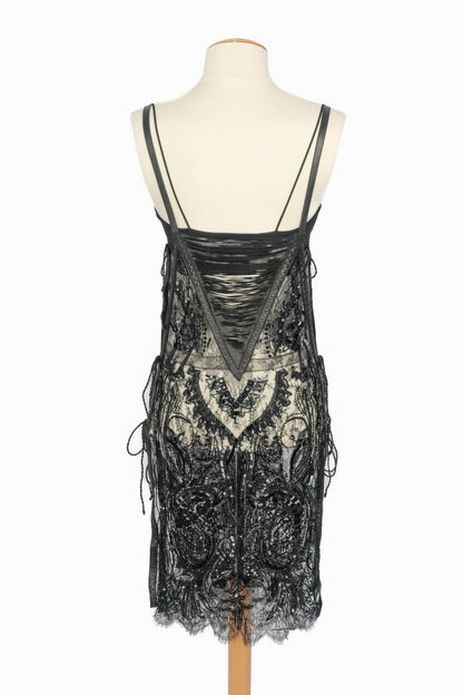 Robe noire Roberto Cavalli Printemps 2012