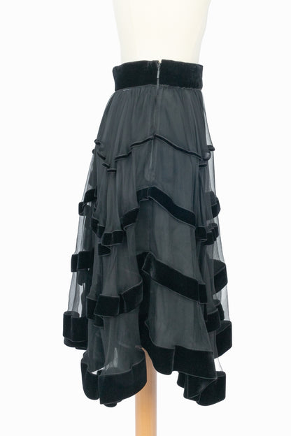 Jupe en velours Gucci