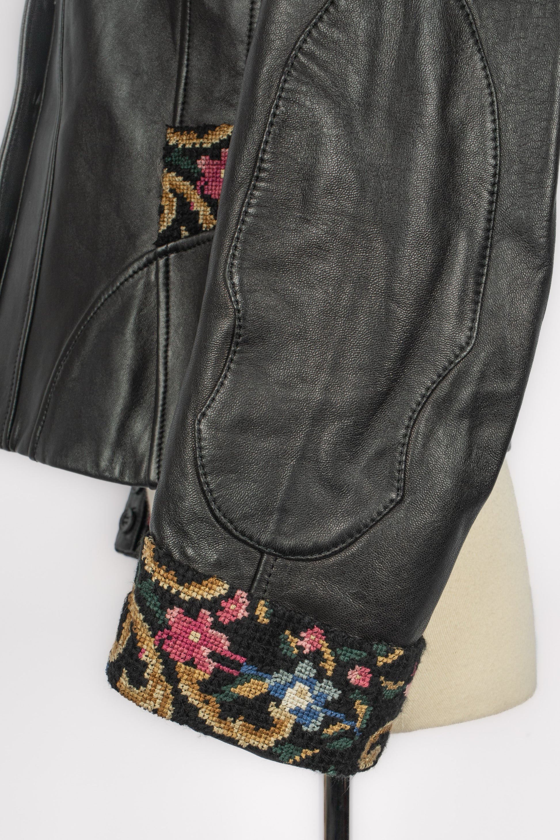 Veste en cuir John Galliano