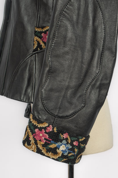 Veste en cuir John Galliano