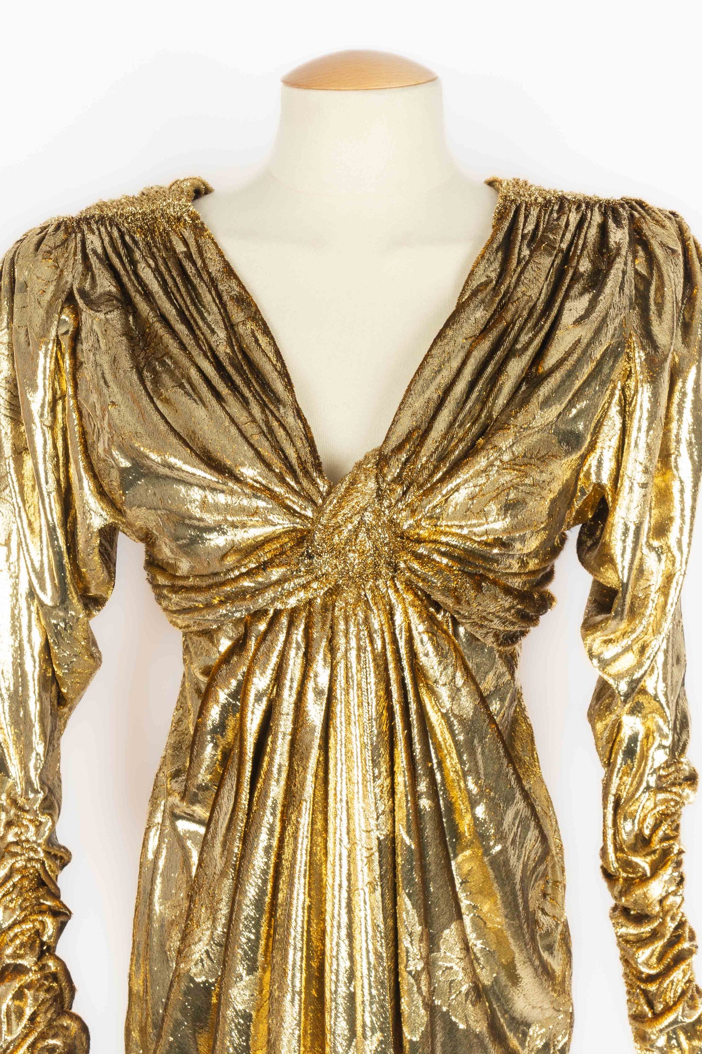 Robe dorée Nina Ricci Haute Couture 