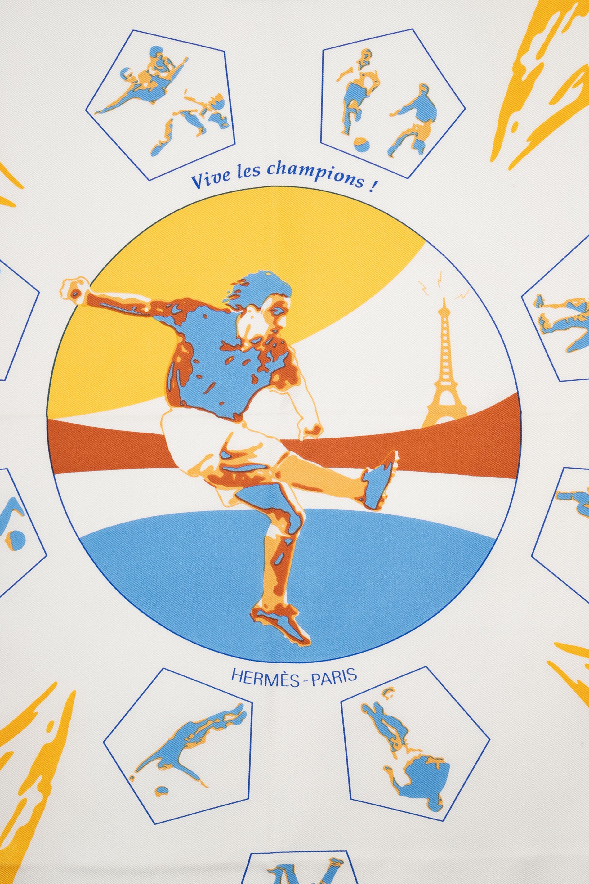 Foulard Coupe du monde 1998 "Vive les Champions" Hermès