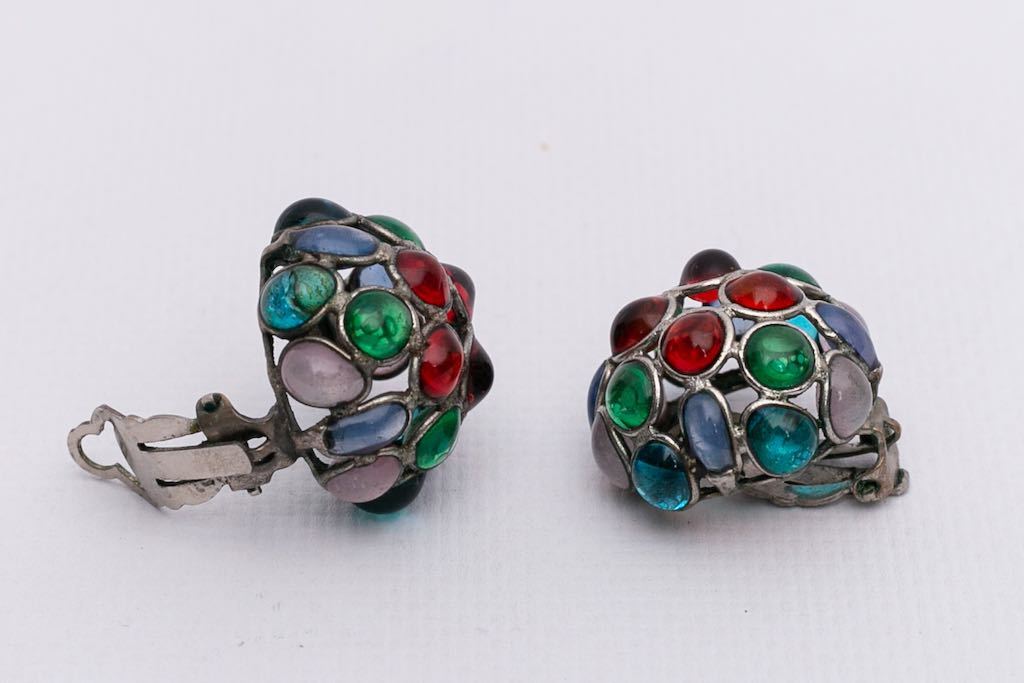 Boucles d'oreilles Gripoix 1950s