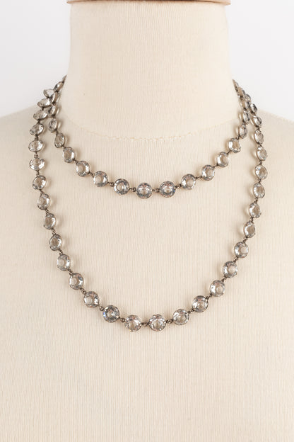 Collier argenté et cristal