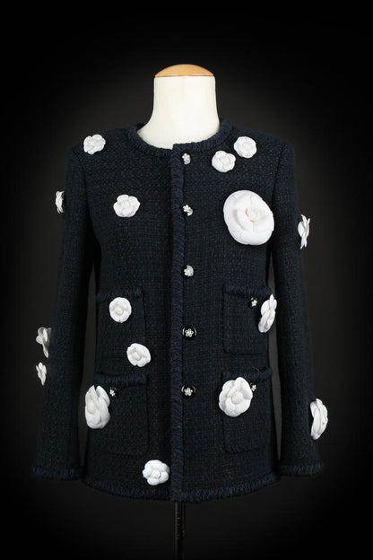 Veste "camélias" Chanel Hiver 2023