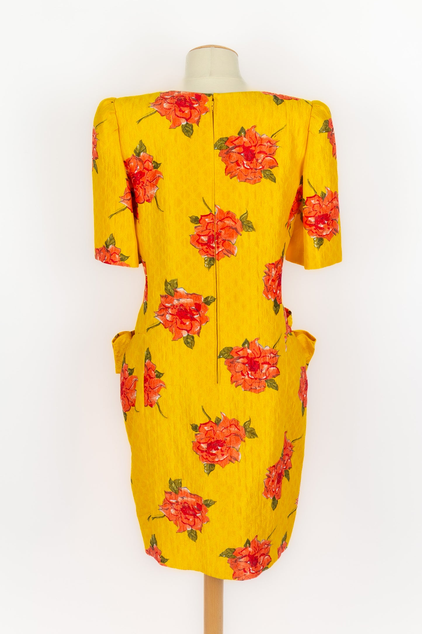 Robe fleurie Nina Ricci Haute Couture 1986