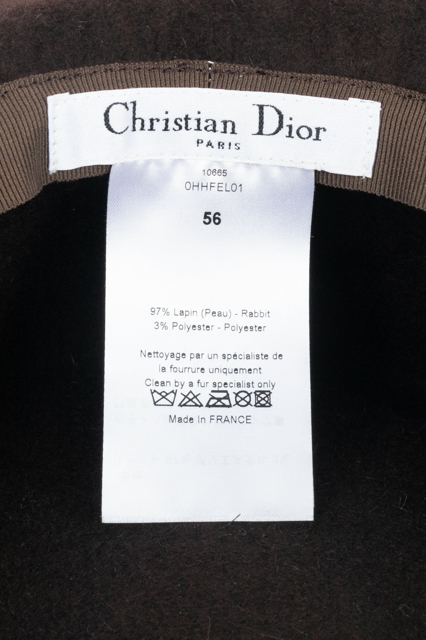 Chapeau marron Christian Dior 