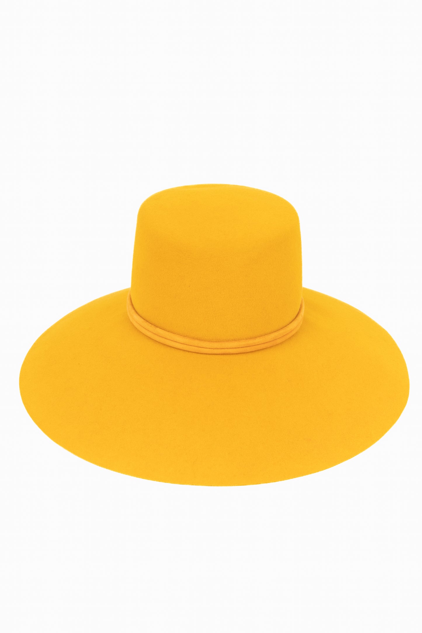 Chapeau en feutre jaune Hermès 