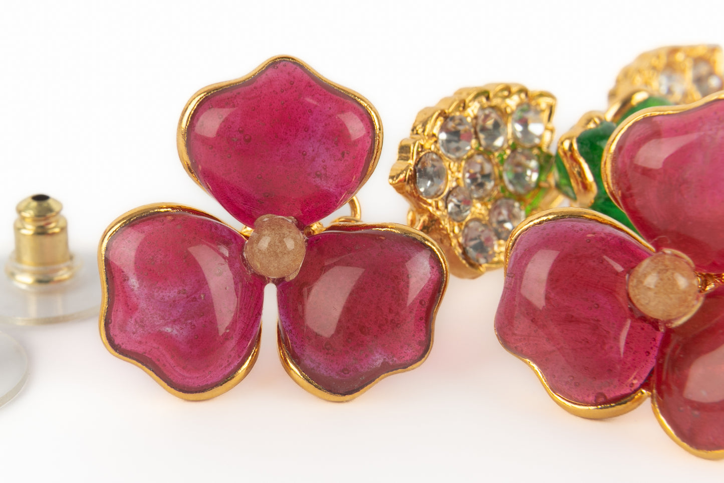 Boucles d'oreilles roses Augustine