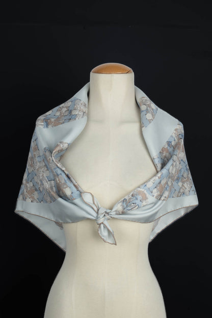 Foulard en soie bleu Chanel 