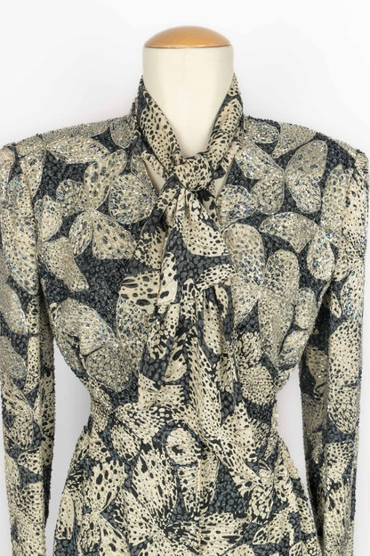 Ensemble en soie Hanae Mori Haute Couture 1985's