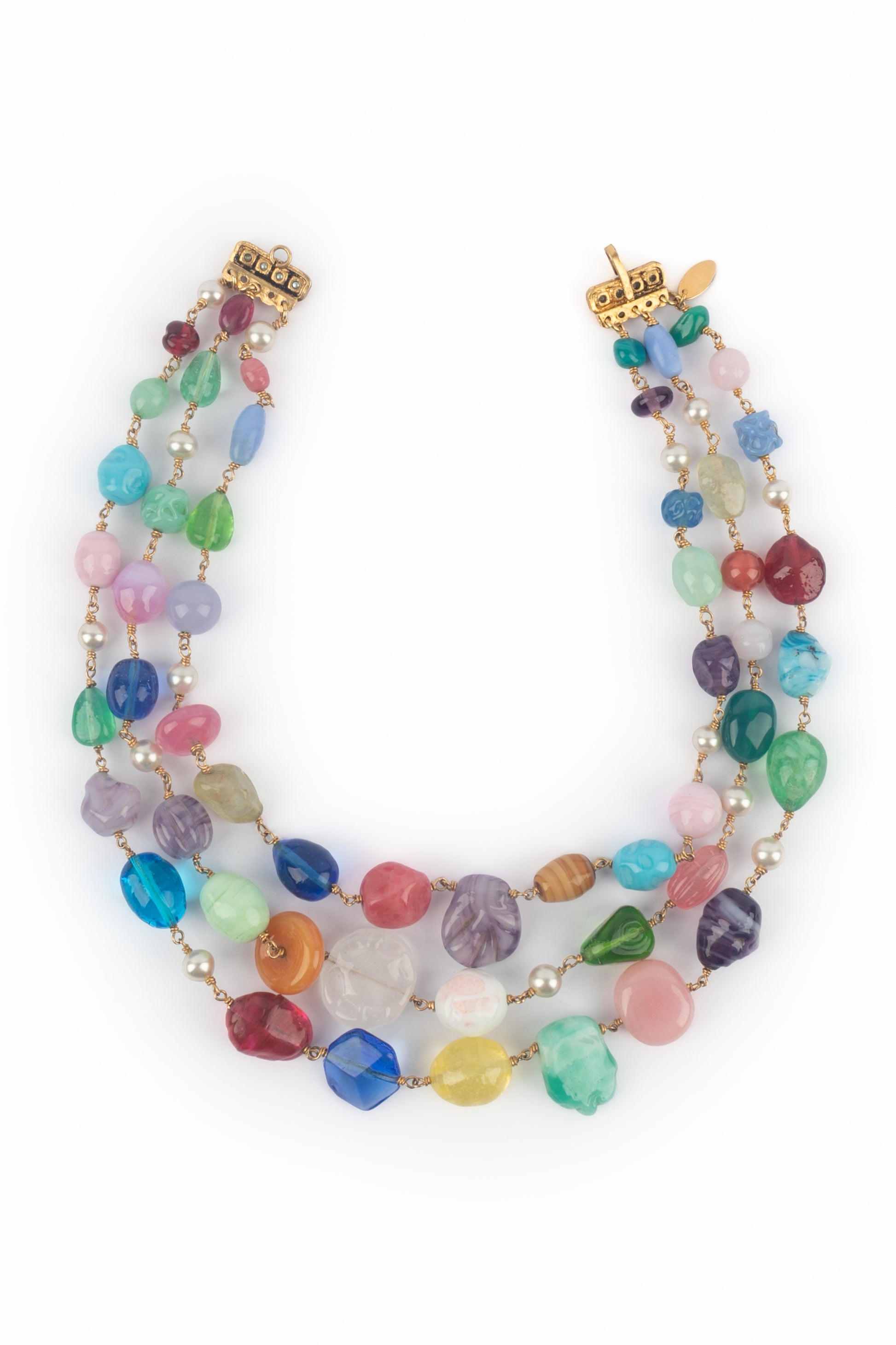 Collier coloré Chanel 1980's