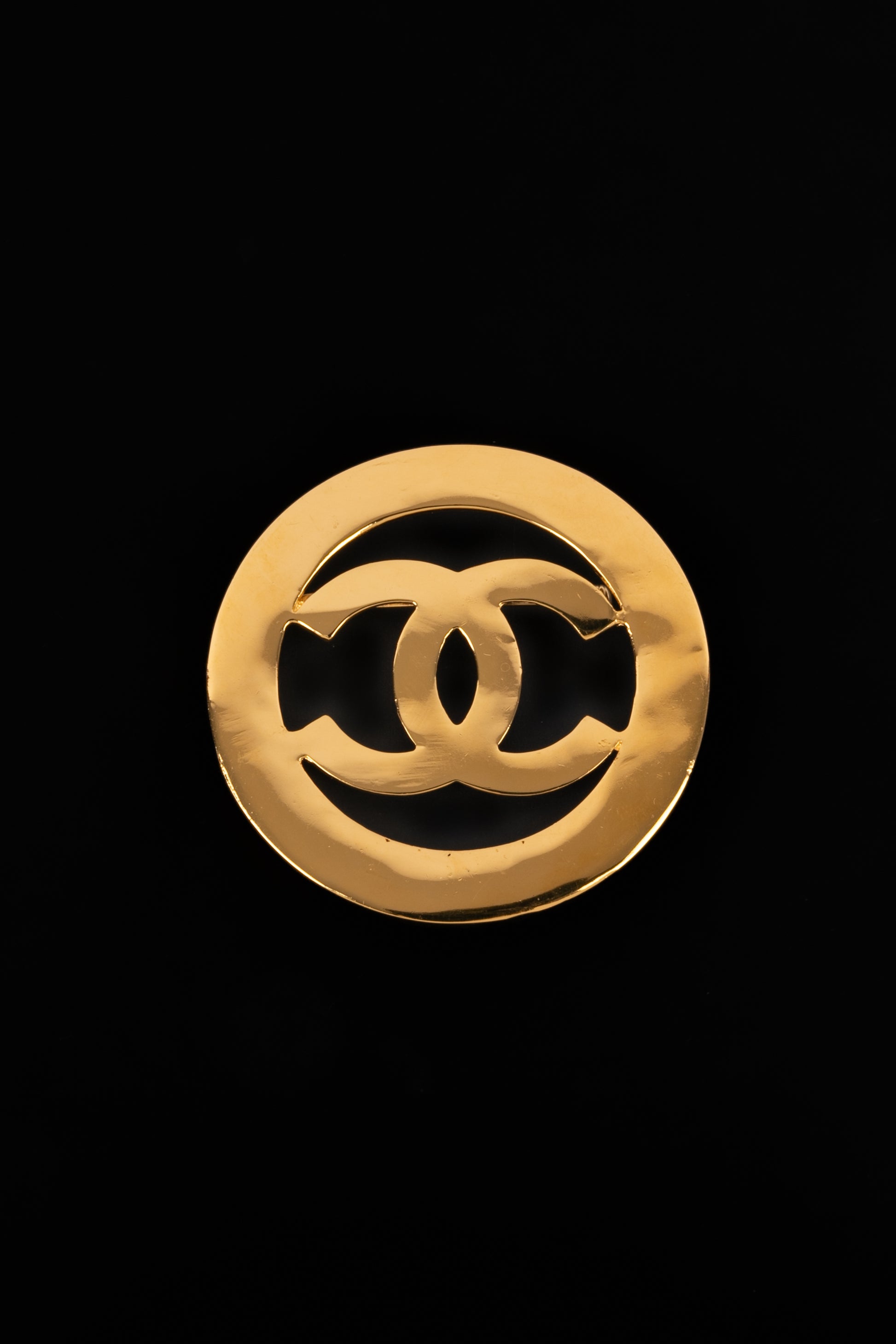 Broche dorée Chanel 1990's