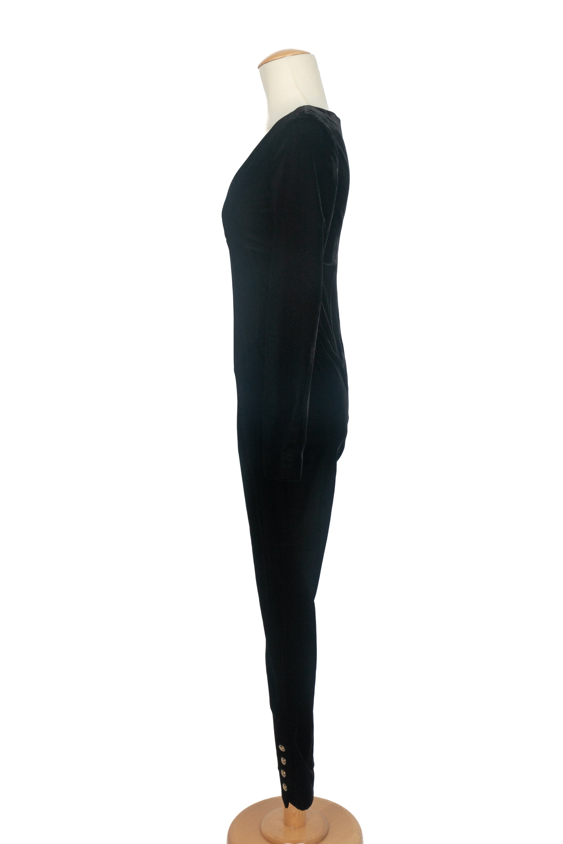 Combinaison en velours Chanel 1990's