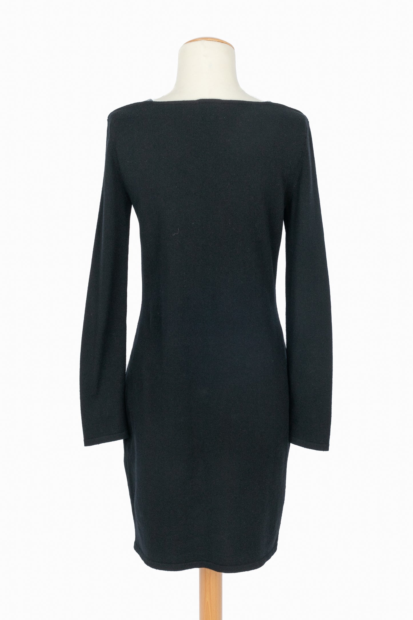 Robe en laine et cuir Chanel