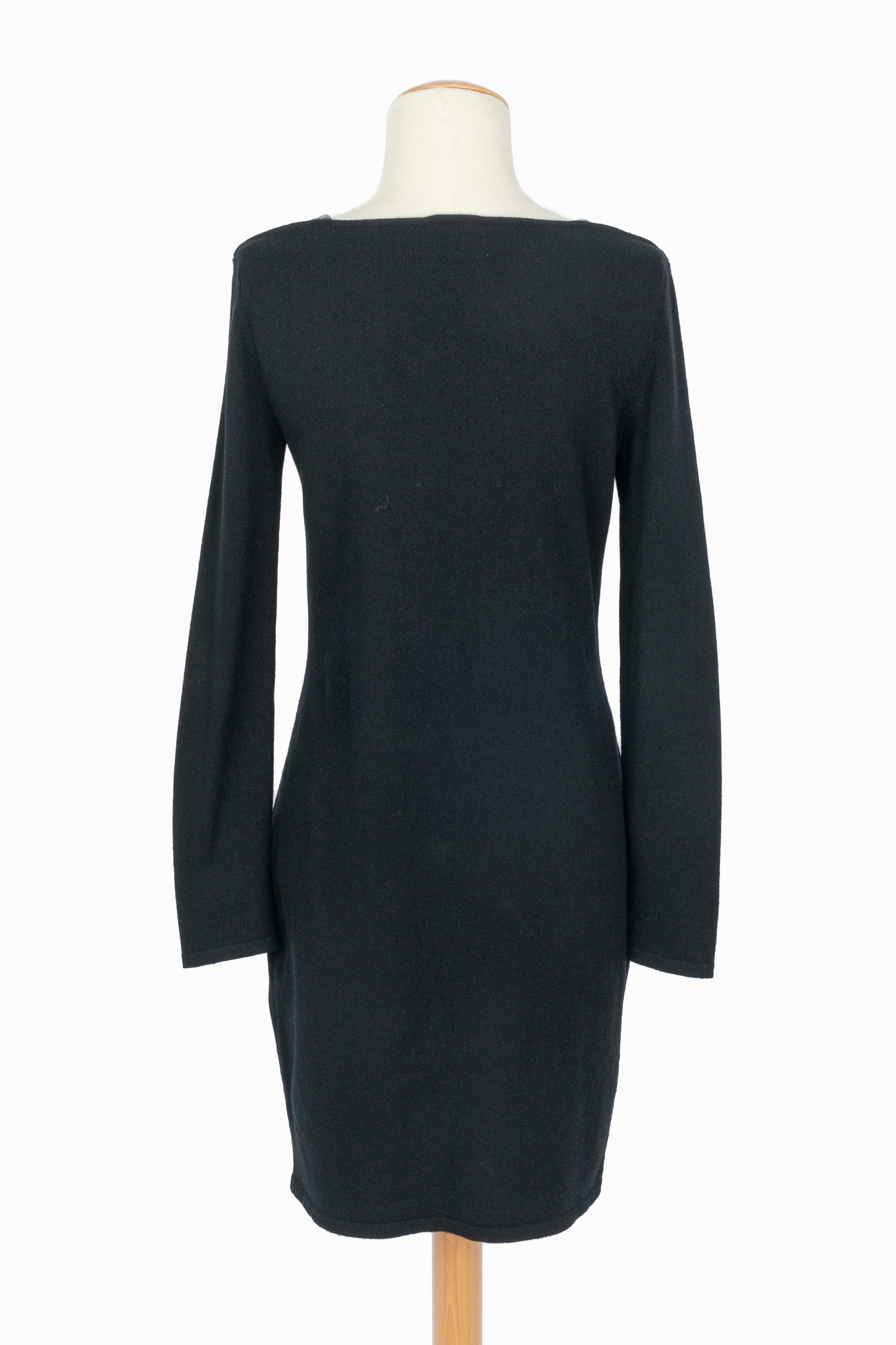 Robe en laine et cuir Chanel