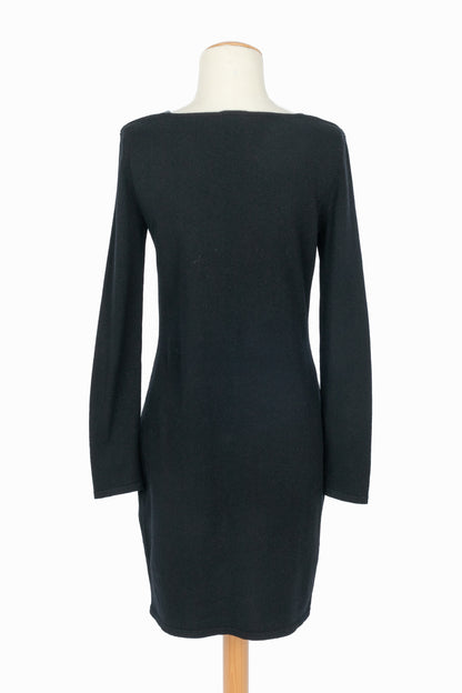 Robe en laine et cuir Chanel