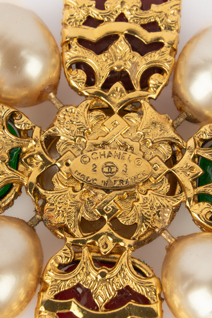 Broche croix Chanel 1990's