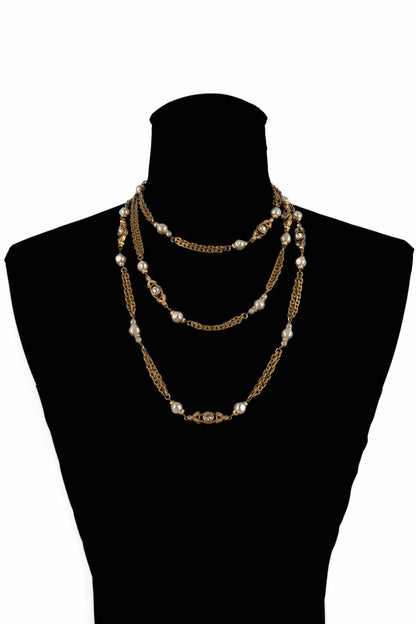 Collier sautoir Chanel 1984