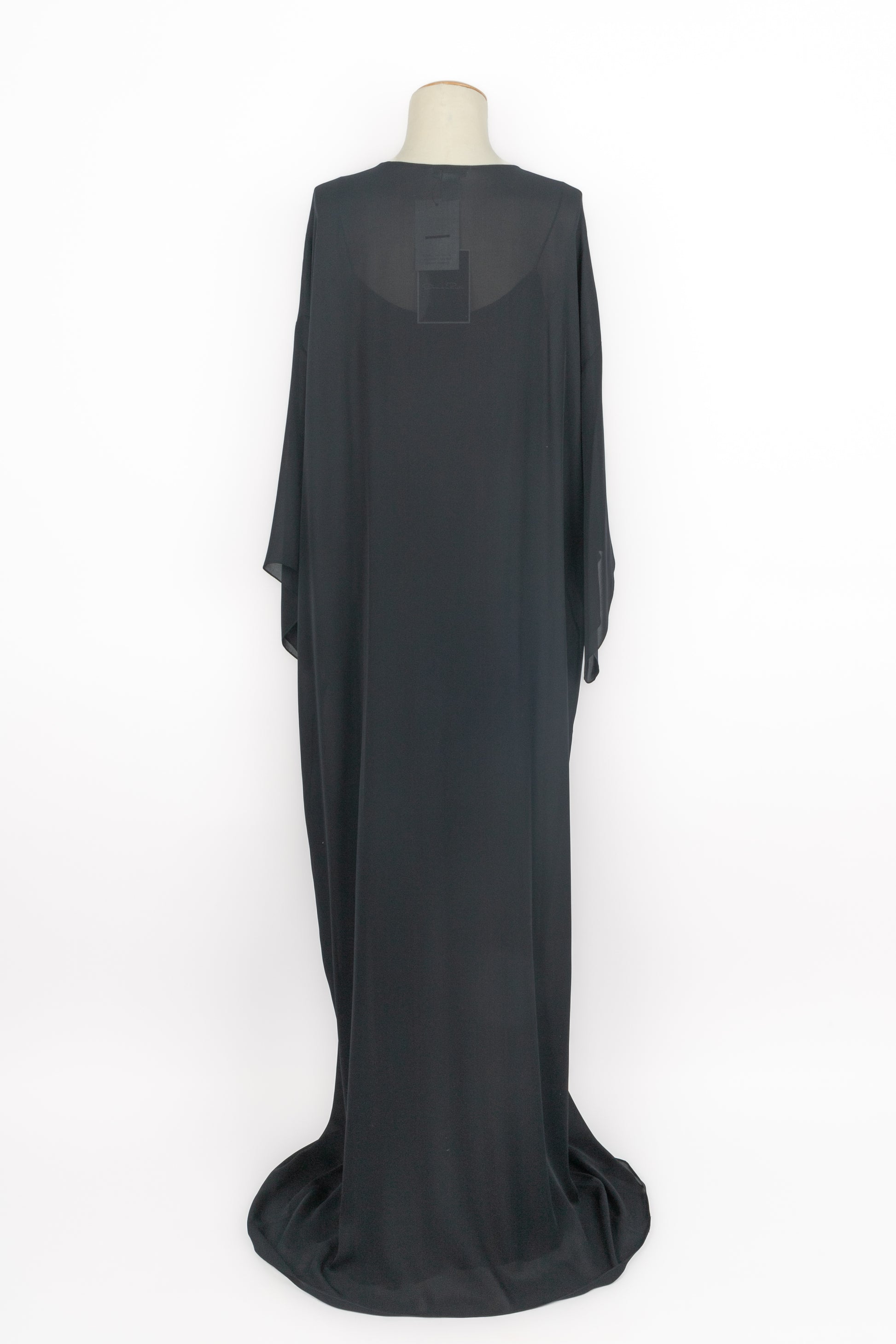 Longue robe en soie Oscar de la Renta