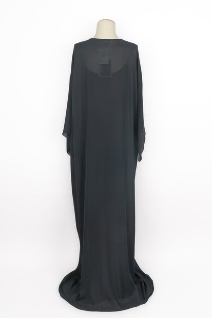 Longue robe en soie Oscar de la Renta