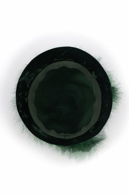 Chapeau vintage à plumes