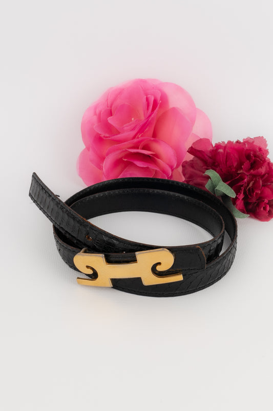 Ceinture en serpent Pierre Cardin