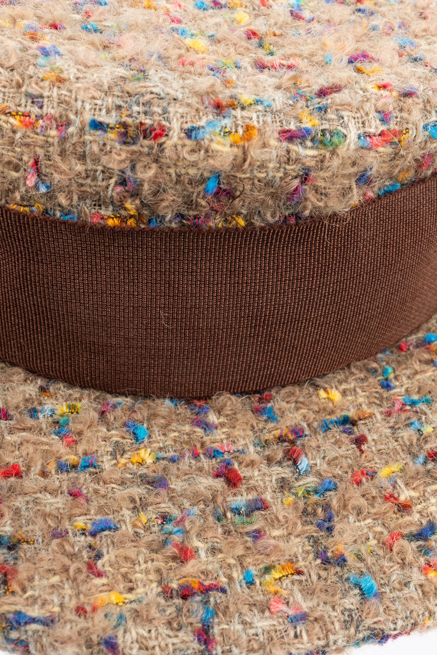 Chapeau canotier Chanel en tweed