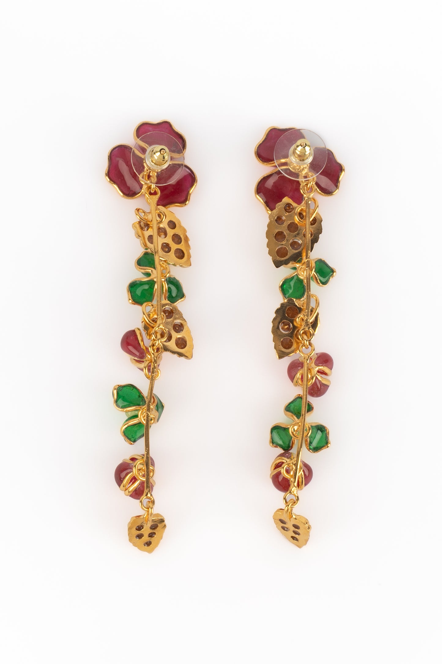 Boucles d'oreilles roses Augustine