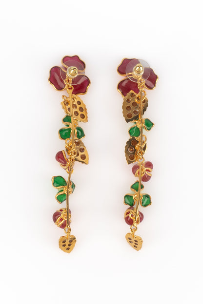 Boucles d'oreilles roses Augustine
