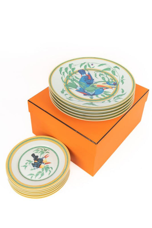  Vaisselles "Le Toucans" Hermès 1986
