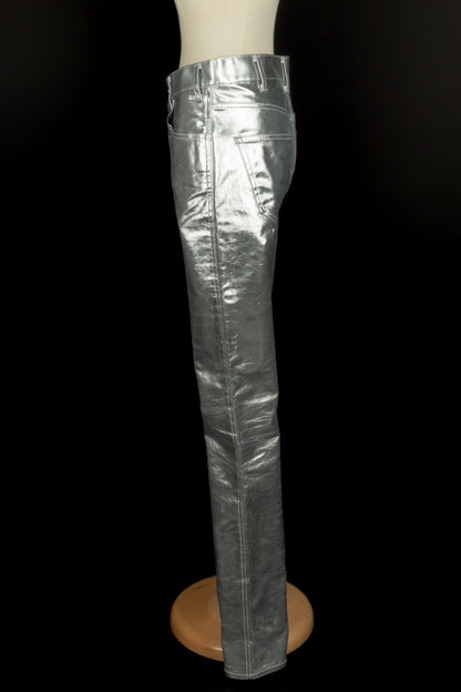 Pantalon argenté Céline