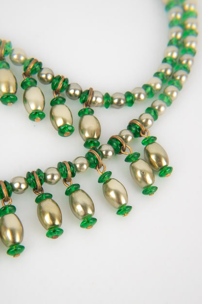 Collier vert vintage