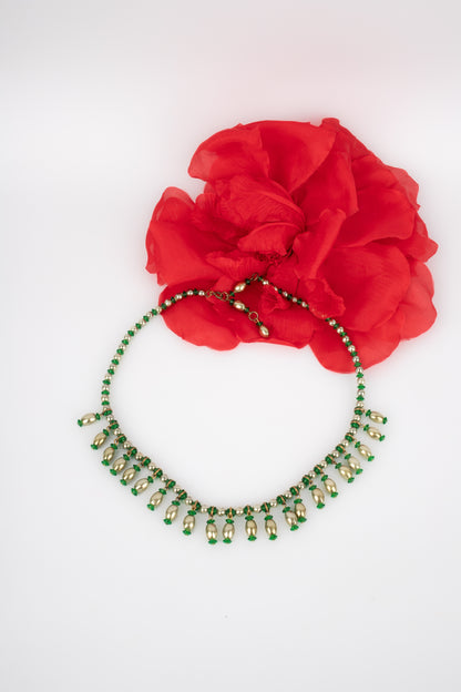 Collier vert vintage